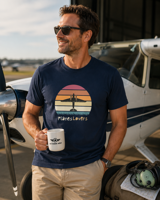 T-shirt Plane Lovers passion aviation – visuel 2