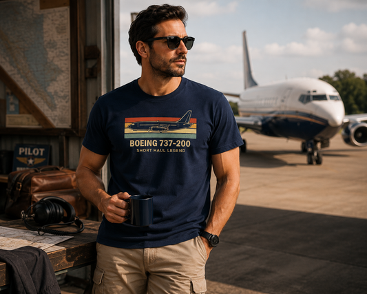T-shirt Boeing 737-200 Short Haul Legend – visuel 2