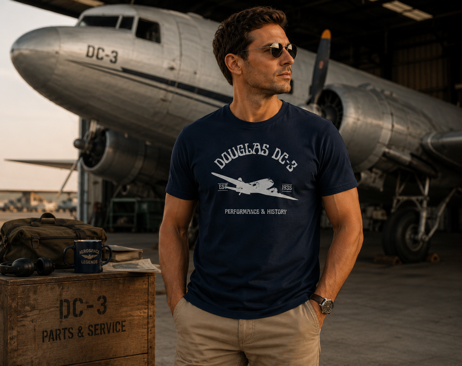 T-shirt vintage Douglas DC-3 – visuel 2