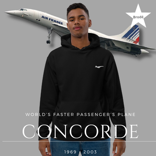 Sweat Concorde à capuche brodé premium écologique