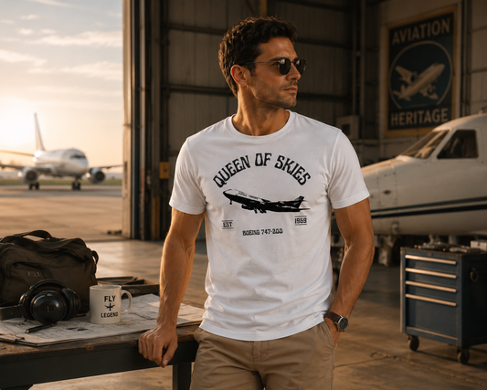 T-shirt bio Boeing 747-200 Queen of the Skies – visuel 2