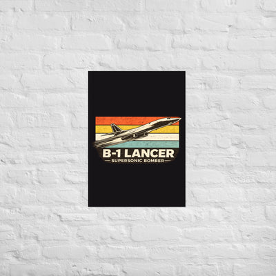 Poster B-1B Lancer rétro vintage – La Chaîne Aéro