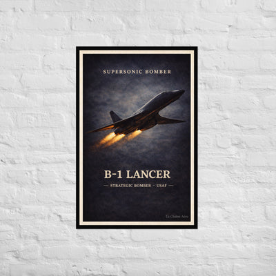Poster B-1B Lancer rendu cinématique – La Chaîne Aéro