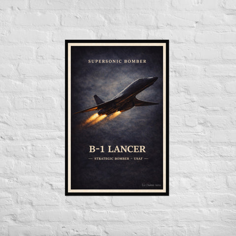 Poster B-1B Lancer rendu cinématique – La Chaîne Aéro