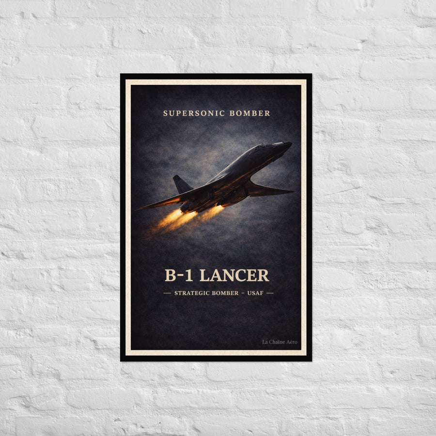 Poster B-1B Lancer rendu cinématique – La Chaîne Aéro